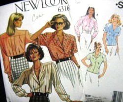 6316 2438 SHORT-LONG SLEEVE BUTTON 2 BLOUSES PATTERNS 8-18